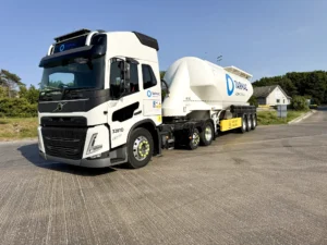 Tarmac mixer with Stream telematics and SM UK cameras installed